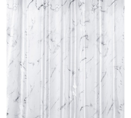 Шторка для ванной ПОЛИЭСТЕР, 180х180 см, кольца в комплекте, БЕЛЫЙ МРАМОР, PRIMILA (ПРИМИЛА), 700079
