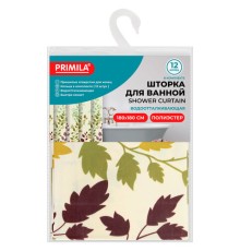 Шторка для ванной ПОЛИЭСТЕР, 180х180 см, кольца в комплекте, ФЛОРА, PRIMILA (ПРИМИЛА), 700080