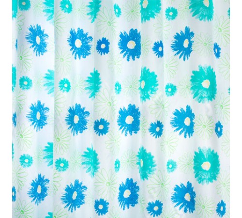 Шторка для ванной ПОЛИЭСТЕР, 180х200 см, кольца в комплекте, ЦВЕТЫ, PRIMILA (ПРИМИЛА), 700082