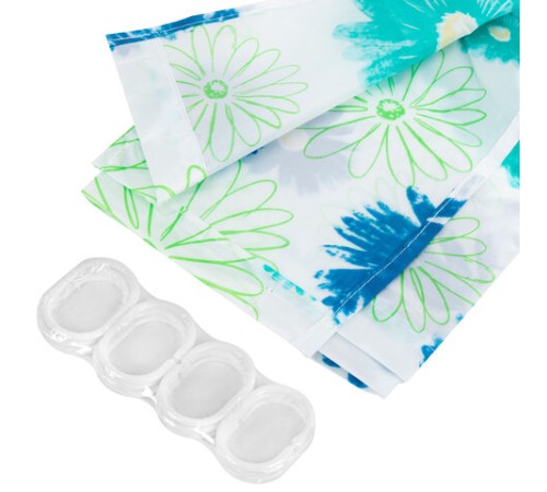 Шторка для ванной ПОЛИЭСТЕР, 180х200 см, кольца в комплекте, ЦВЕТЫ, PRIMILA (ПРИМИЛА), 700082