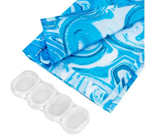 Шторка для ванной ПОЛИЭСТЕР, 180х200 см, кольца в комплекте, ГОЛУБЫЕ ВОЛНЫ, PRIMILA (ПРИМИЛА), 700083