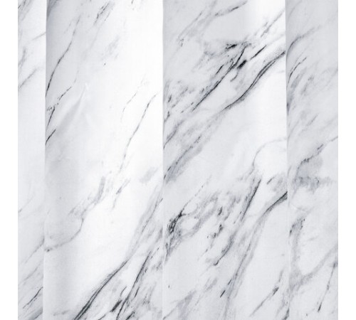 Шторка для ванной ПОЛИЭСТЕР, 180х200 см, кольца в комплекте, БЕЛЫЙ МРАМОР, PRIMILA (ПРИМИЛА), 700084