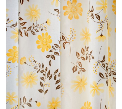 Шторка для ванной ПОЛИЭСТЕР, 180х200 см, кольца в комплекте, РАСТЕНИЯ, PRIMILA (ПРИМИЛА), 700085