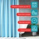 Шторка для ванной ПОЛИЭСТЕР, 180х180 см, кольца в комплекте, ГОЛУБОЙ БРИЛЛИАНТ, PRIMILA (ПРИМИЛА), 700090