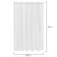 Шторка для ванной ПОЛИЭСТЕР, 180х200 см, кольца в комплекте, БЕЛЫЙ БРИЛЛИАНТ, PRIMILA (ПРИМИЛА), 700093
