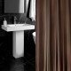 Шторка для ванной ПОЛИЭСТЕР, 180х200 см, кольца в комплекте, КОРИЧНЕВЫЙ БРИЛЛИАНТ, PRIMILA (ПРИМИЛА), 700097