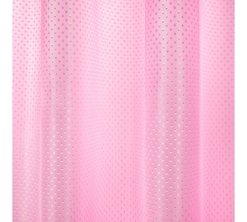 Шторка для ванной ПОЛИЭСТЕР, 180х200 см, кольца в комплекте, РОЗОВЫЙ БРИЛЛИАНТ, PRIMILA (ПРИМИЛА), 700098