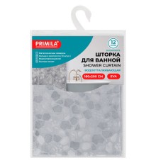Шторка для ванной EVA, 180х200 см, кольца в комплекте, СЕРАЯ ЛЕДЯНАЯ СВЕЖЕСТЬ, PRIMILA (ПРИМИЛА), 700101