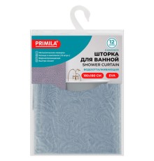 Шторка для ванной EVA, 180х180 см, кольца в комплекте, СЕРАЯ ГОЛОГРАФИЯ, PRIMILA (ПРИМИЛА), 700104