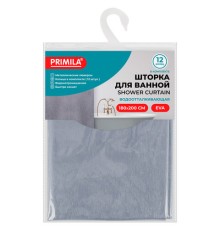 Шторка для ванной EVA, 180х200 см, кольца в комплекте, СЕРЫЕ ЛИНИИ, PRIMILA (ПРИМИЛА), 700107