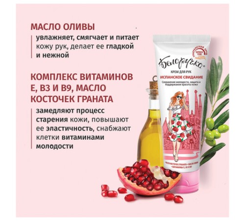 Крем для рук защита и поддержание красоты 75 мл, БЕЛОРУЧКА 