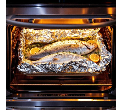 Фольга пищевая 29 см х 50 м, 14 мкм, ПРОЧНАЯ, САЯНСКАЯ ФОЛЬГА в пленке, Professional О50П-290х15