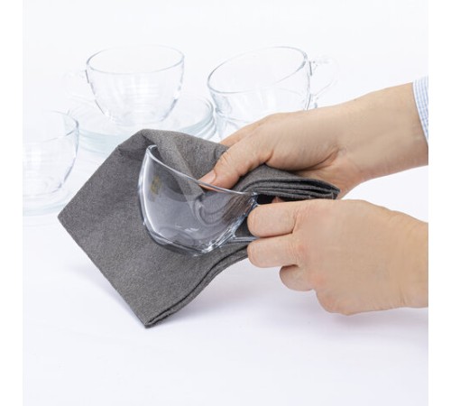 Салфетка КОРЕЙСКАЯ УМНАЯ для дома и авто УБОРКА БЕЗ РАЗВОДОВ, 30х40 см, НАБОР 2 штуки, УНИВЕРСАЛЬНАЯ, LAIMA, 700222