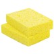 Губки для посуды 95х65х20 мм, ЦЕЛЛЮЛОЗНЫЕ, КОМПЛЕКТ 2 штуки, желтые, LAIMA, 700255