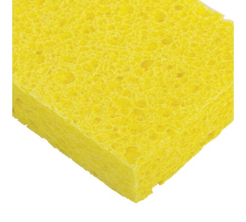 Губки для посуды 95х65х20 мм, ЦЕЛЛЮЛОЗНЫЕ, КОМПЛЕКТ 2 штуки, желтые, LAIMA, 700255