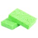 Губки для посуды 110х70х20 мм, ЦЕЛЛЮЛОЗНЫЕ, КОМПЛЕКТ 2 штуки, зеленые, LAIMA, 700257