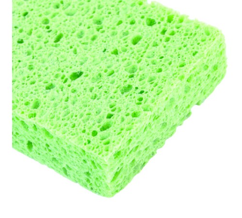 Губки для посуды 110х70х20 мм, ЦЕЛЛЮЛОЗНЫЕ, КОМПЛЕКТ 2 штуки, зеленые, LAIMA, 700257