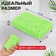 Губки для посуды 110х70х20 мм, ЦЕЛЛЮЛОЗНЫЕ, КОМПЛЕКТ 2 штуки, зеленые, LAIMA, 700257