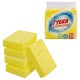 Губки для посуды 110х70х20 мм, ЦЕЛЛЮЛОЗНЫЕ, КОМПЛЕКТ 5 штук, желтые, LAIMA, 700259