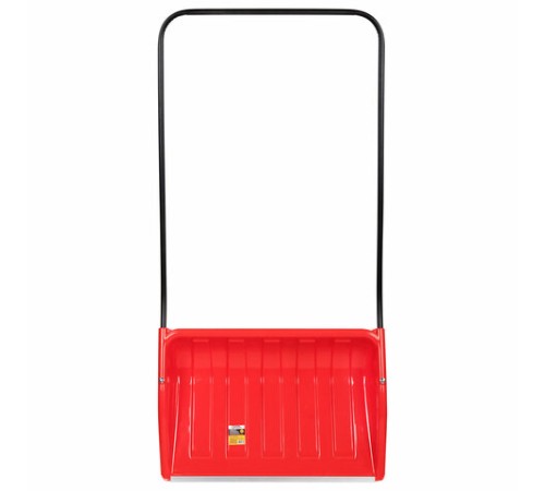 Лопата снеговая СКРЕПЕР 70х47см пластиковый КРАСНЫЙ, алюминиевая планка, рукоятка 110см, СУПЕРПРОЧНЫЙ, первичное сырье, ГРАНДМАСТЕР, 700341