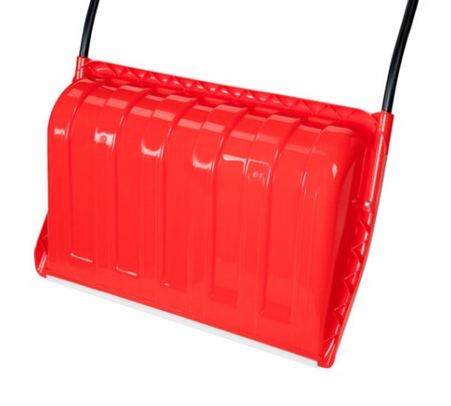 Лопата снеговая СКРЕПЕР 70х47см пластиковый КРАСНЫЙ, алюминиевая планка, рукоятка 110см, СУПЕРПРОЧНЫЙ, первичное сырье, ГРАНДМАСТЕР, 700341