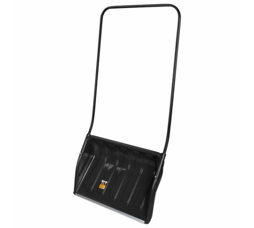 Лопата снеговая СКРЕПЕР 70х47 см пластиковый ЧЕРНЫЙ, алюминиевая планка, рукоятка 110 см, СУПЕРПРОЧНЫЙ, ГРАНДМАСТЕР, 700342