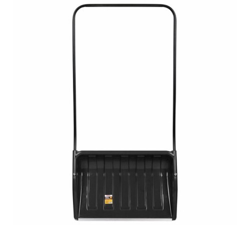 Лопата снеговая СКРЕПЕР 70х47 см пластиковый ЧЕРНЫЙ, алюминиевая планка, рукоятка 110 см, СУПЕРПРОЧНЫЙ, ГРАНДМАСТЕР, 700342