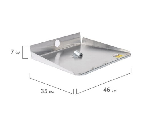 Лопата снеговая трехбортная 46х35 см, ЛА-3б алюминий 1,5 мм, планка металлическая на клепках, БЕЗ ЧЕРЕНКА, ГРАНДМАСТЕР, 700344