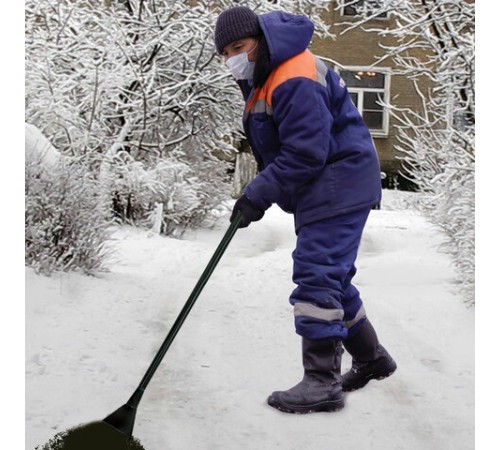 Ледоруб-топор шириной 14 см, ВЕС 3,3 кг, металлическая ручка 120 см, D=34 мм, СУПЕРУСИЛЕННЫЙ, черная порошковая окраска, ГРАНДМАСТЕР, 700346