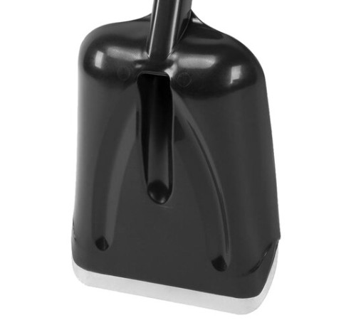 Лопата снеговая 20х26 см УНИВЕРСАЛЬНАЯ с планкой, прочная, пластиковая с V-ручкой, длина 70 см, для дома, авто, детей, ГРАНДМАСТЕР, 700347