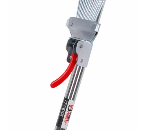 Грабли веерные проволочные раздвижные, 15 зубьев, ширина 15-58 см, черенок 115 см, ГРАНДМАСТЕР, 700348