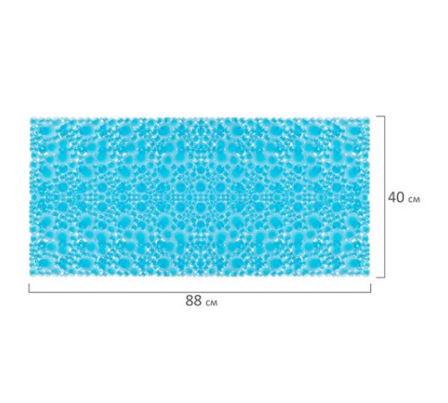 Коврик для ванны противоскользящий 88х40 см, 