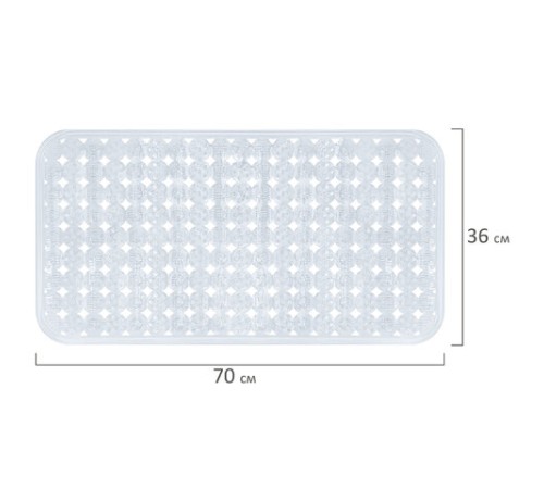 Коврик для ванны противоскользящий 70х36см, 