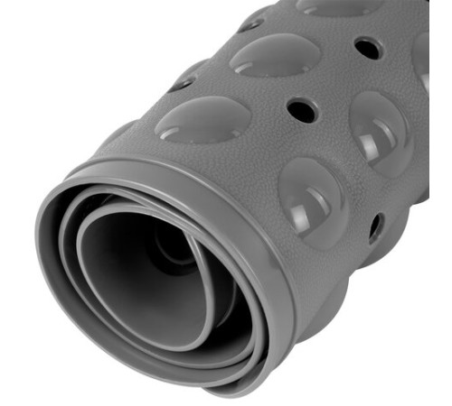 Коврик для ванны противоскользящий с теркой для ступней 70х40 см, серый, ПВХ, присоски, PRIMILA (ПРИМИЛА), 700374