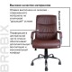 Кресло офисное BRABIX "Space EX-508", экокожа, хром, коричневое, 531164