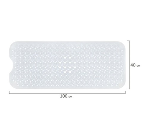 Коврик для ванны противоскользящий 100х40 см, 