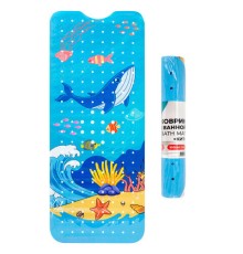 Коврик для ванны противоскользящий 100х40 см, с печатью 