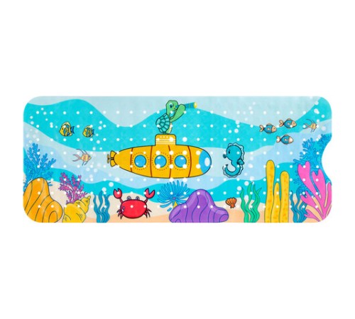 Коврик для ванны противоскользящий 100х40 см с рисунком 