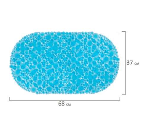 Коврик для ванны противоскользящий 68х37 см, 