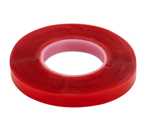 Монтажная прозрачная суперпрочная двухсторонняя лента 10 мм х 5 м, акриловая, толщина 1 мм, WBZ (ВБЗ), 700423