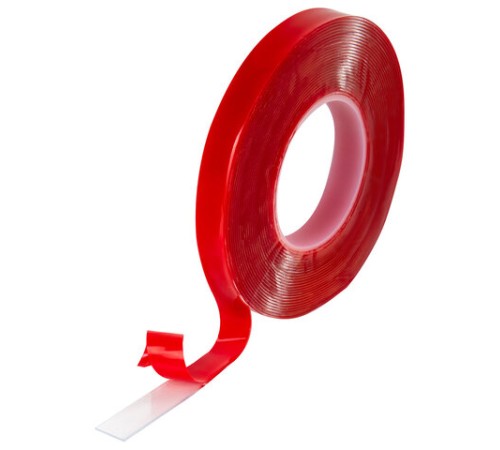 Монтажная прозрачная суперпрочная двухсторонняя лента 10 мм х 5 м, акриловая, толщина 1 мм, WBZ (ВБЗ), 700423