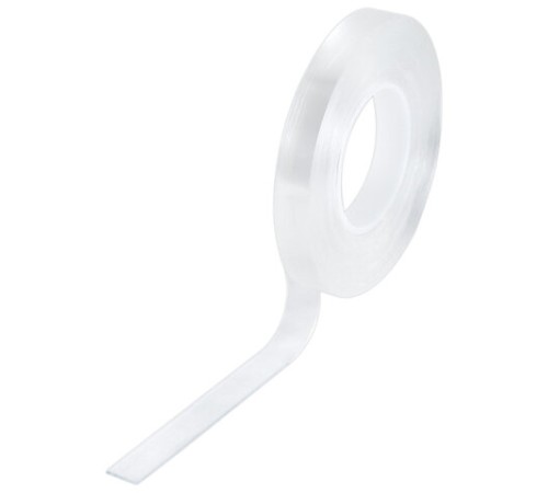 Многоразовая двухсторонняя прозрачная крепежная лента, скотч NANO tape, 5 м x 1 см, толщина 1 мм, WBZ (ВБЗ), 700424