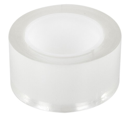 Многоразовая двухсторонняя прозрачная крепежная лента, скотч NANO tape, 2 м x 3 см, толщина 1 мм, WBZ (ВБЗ), 700425