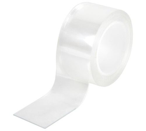 Многоразовая двухсторонняя прозрачная крепежная лента, скотч NANO tape, 2 м x 3 см, толщина 1 мм, WBZ (ВБЗ), 700425