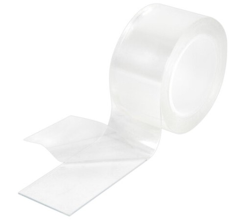 Многоразовая двухсторонняя прозрачная крепежная лента, скотч NANO tape, 2 м x 3 см, толщина 1 мм, WBZ (ВБЗ), 700425
