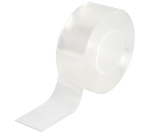 Многоразовая двухсторонняя прозрачная крепежная лента, скотч NANO tape, 5 м x 3 см, толщина 1 мм, WBZ (ВБЗ), 700426