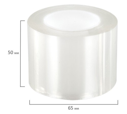 Многоразовая двухсторонняя прозрачная крепежная лента, скотч NANO tape, 3 м x 5 см, толщина 1 мм, WBZ (ВБЗ), 700427