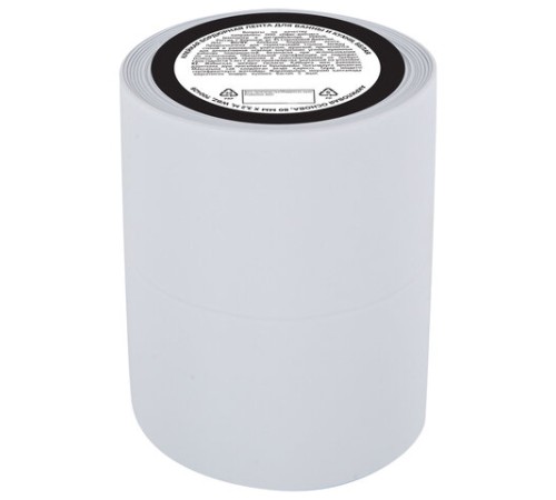 Клейкая лента бордюрная для ванны и кухни 80 мм х 3,2 м, белая, акриловая основа, WBZ (ВБЗ), 700428