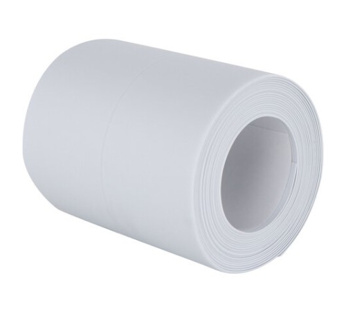 Клейкая лента бордюрная для ванны и кухни 80 мм х 3,2 м, белая, акриловая основа, WBZ (ВБЗ), 700428