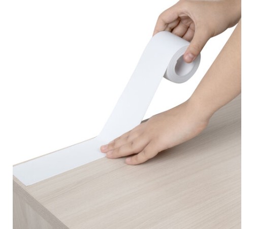 Клейкая лента бордюрная для ванны и кухни 38 мм х 3,2 м, белая, акриловая основа, WBZ (ВБЗ), 700430